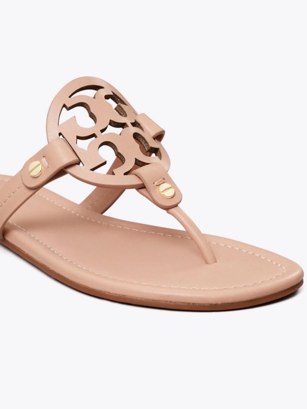 Tory Burch Logo Thong Sandal in Blush Nude